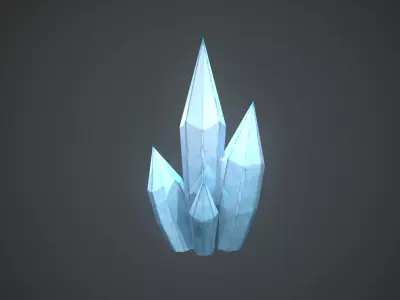 Stylized Crystal Free low-poly 3D model