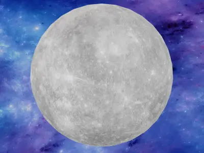 Autonomous Spacecraft - Planet 3D Model Animated  Low-poly 3D model