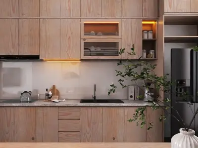 Interior Living And Kitchent Complete File 3D print model