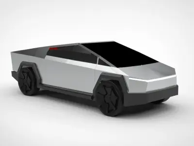 Tesla cyber truck Low-poly 3D model