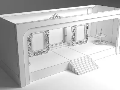 Modern Wedding Stage 3D model