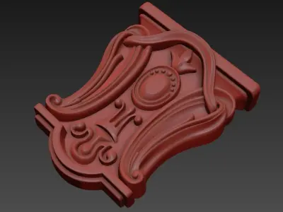 Carved Element 3D model 3D model