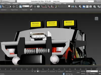 pickup jeep  Low-poly 3D model