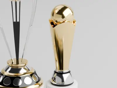 ICC trophies 3d model pack Low-poly 3D model