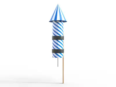 Christmas Firework Pack Low-poly 3D model