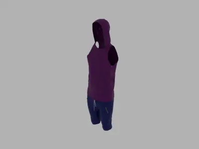 Sport Suit Low-poly 3D model 13