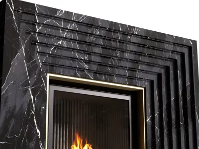 Marble Fireplace modern ArtDeco 3D model