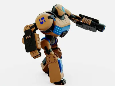 COMBAT DROID ORION Rigged for Unreal Engine - Unity - MIXAMO  3D model