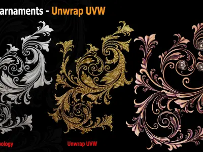 155 Sahra Ornament VOL01 Low-poly 3D model