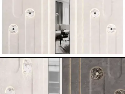 Decorative wall panel N1 3D model