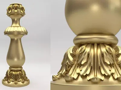 Carved Column 3D model order