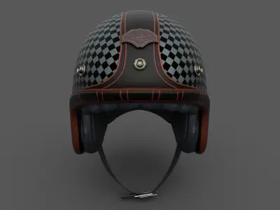 Helmet racer Generic sport scifi human 3d model  Low-poly 3D model