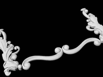 Central decor ornament for furniture 3D model 170