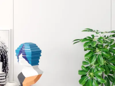 Abstract Modern Sculpture Decoration Geometry 3D model