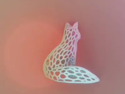 Spirit of the fox Vornoi edition 3D print model