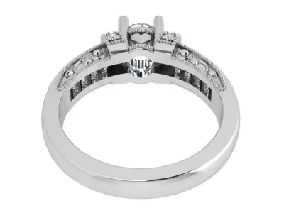 Round Diamond Ring 3624 3D print model