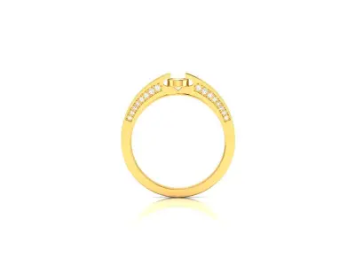 Solitaire Ring 3DM STL OBJ FBX Render Details 3D print model purchase