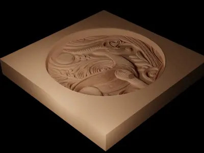 Impala CNC 3d Print High Relief Sand Casting 3D print model