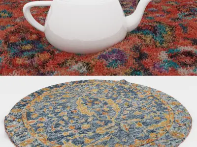 Round Rug Set 26 3D model