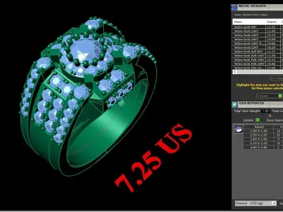 Luxury Men Rings Designs 4MR016 3D print model