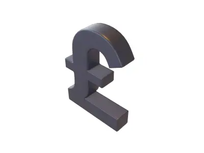 Pound Symbol v2 004 Low-poly 3D model