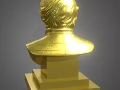 Realistic 3D Bust of Ayrton Senna Formula one Legend 3D print model