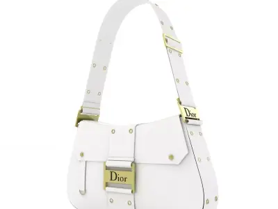 Dior Street Chic bag White Leather 3D model