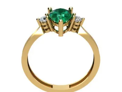 Engagement ring 3D print model