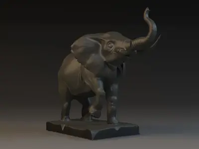 3D Modelart sculpture statue animal statue elephant statue 3D model