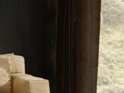 Light modern living room with bookshelves Free low-poly 3D model