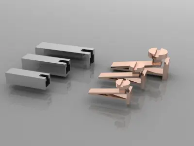 Simple box clasp 3D print model 3D print model