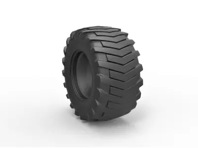 Rear wheel from Pulling tractor 2 3D print model
