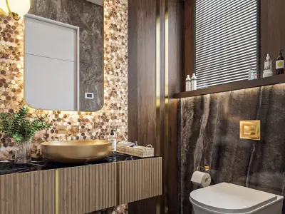 Luxury Guest Bathroom 3D model