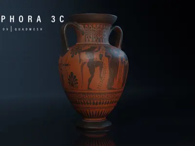 Ancient Greek Amphora Free 3D model