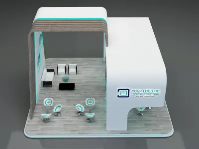  Booth Exhibition Stand a672c 3D model