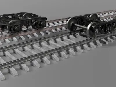 Railway bogies 3D Model Pack