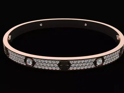  LOVE Bracelet with the Stones 3d printing model 3D print model