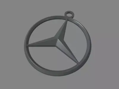 Mercedes Benz Key Ring Chain 3D print model