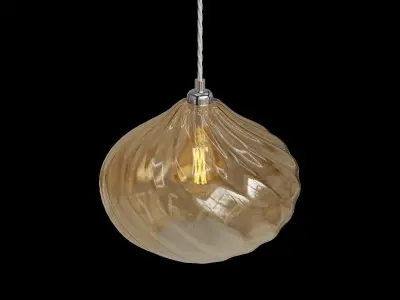 Champagne Gold Freya Shade Ceiling Lights 3D model