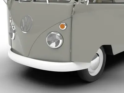 Volkswagen T1 Panel Van 1950 HQ 3d model 3D model
