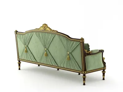 Emerald victorian sofa by Modenese 3D model