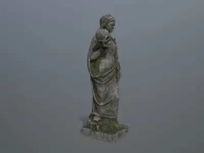 statue Afrodit Low-poly 3D model