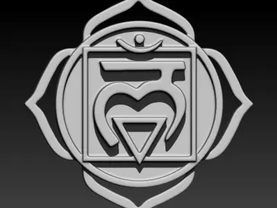 Muladhara Chakra Necklace 3D print model