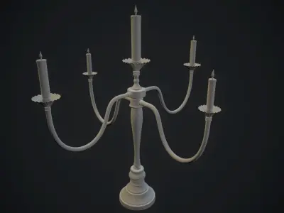 Candle 5 PBR Low-poly 3D model
