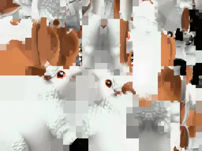 Adorable 3D Cartoon Goat Model  3D model