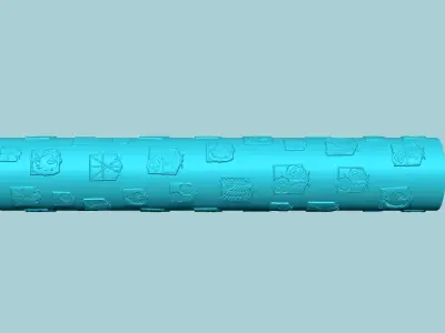 Texture Roll 80 Attack Titan Positive - Fondant Decoration Maker 3D print model