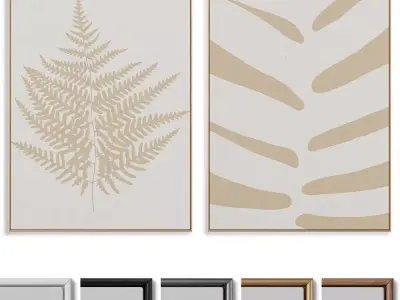 Abstract Painting Frame set 3D model 187