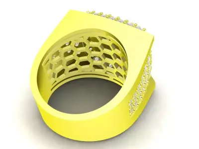 Luxury Medusa Head Diamond Ring for Men 94a 3D print model