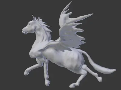 pegasus rigged 3D model