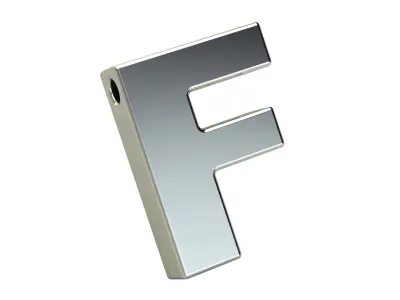 Pendant Letter F 3D print model